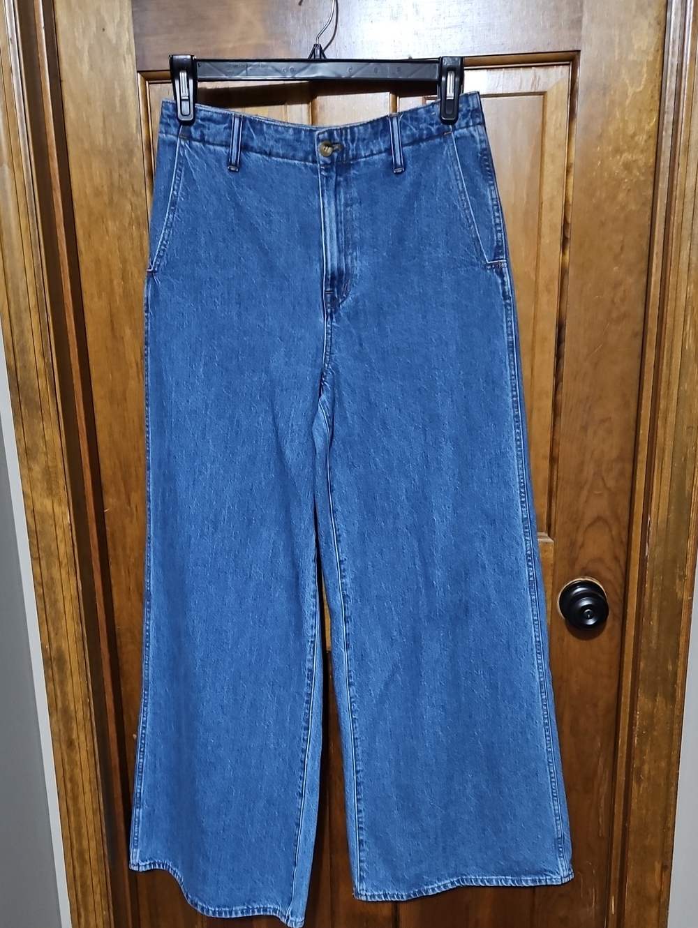 Madewell Wide Sweep Trouser High-Waisted Denim Jeans - Picture 4 of 12